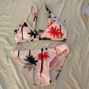 Brand new strappy palm tree bikini